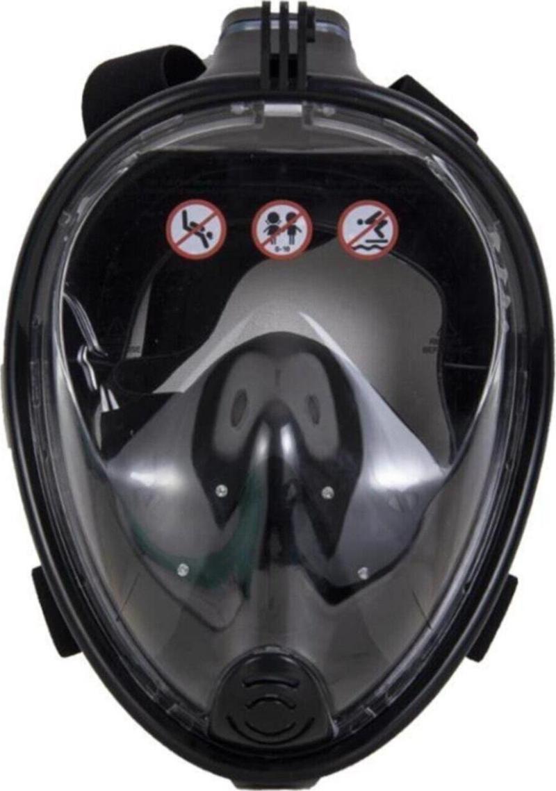 Tam Yüz Şnorkel Maske Set Siyah (M2068G - Syh)