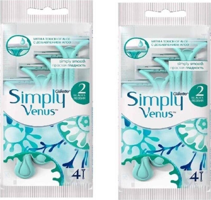 Gillette Simply Venus 2 Bıçaklı 8 Adet Kadın Tıraş Bıçağı