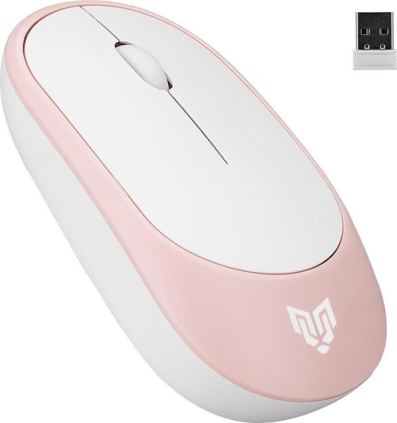 W314 2.4 Ghz Wireless 3 Tuşlu Sessiz Ofis Mouse Pembe