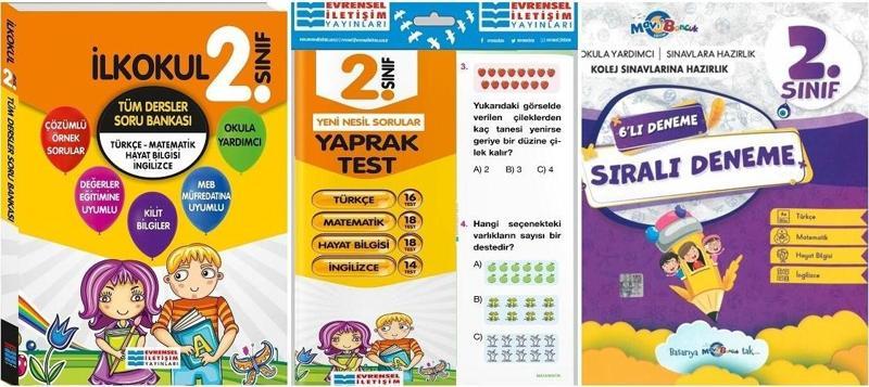 Evrensel İletişim 2. Sınıf Tüm Dersler Soru Bankası + Yaprak Test + Deneme Seti 3 Kitap 2023