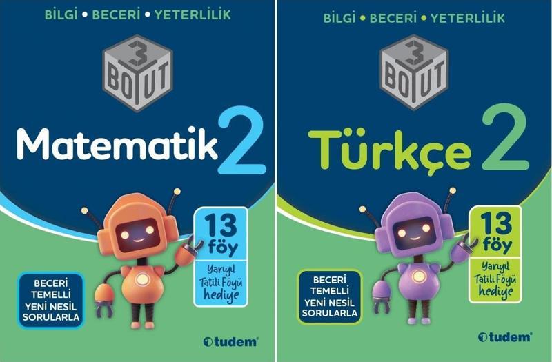 Tudem 2. Sınıf Matematik + Türkçe 3 Boyut Set 2 Kitap 2023