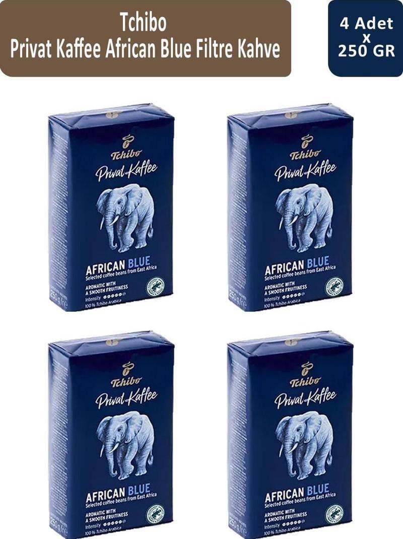 Privat African Blue Filtre Kahve 250 gr x 4 Adet