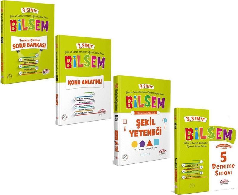 3. Sınıf Bilsem Hazırlık 4 Kitap Set Editör Yayınları