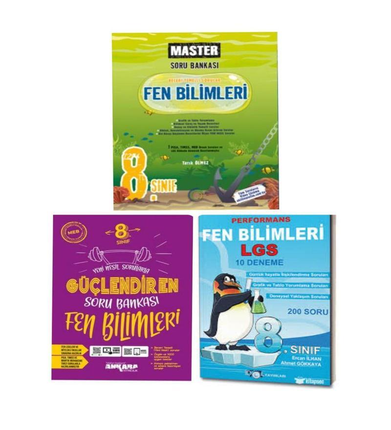 8. Sınıf Master Ve Güçlendiren Fen Bilimleri Soru Bankası Seti Ve 10'lu Branş Denemeleri