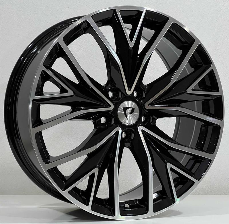 BK-5922 8x19 5X112 ET48 57.1 BLACK MACHINED JANT (TAKIM SATILIR) (4 ADET FİYATIDIR)