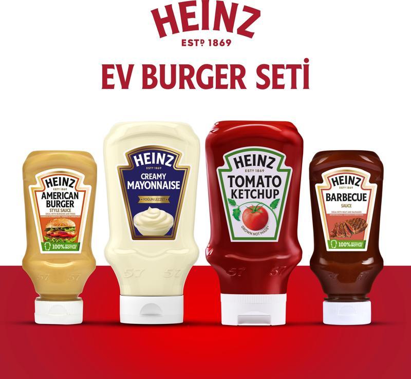 Ev Burger Seti (Ketçap 375 gr+Mayonez 330 gr +Amerikan Burger Sos 230 gr.+Barbekü Sos 250 gr.)