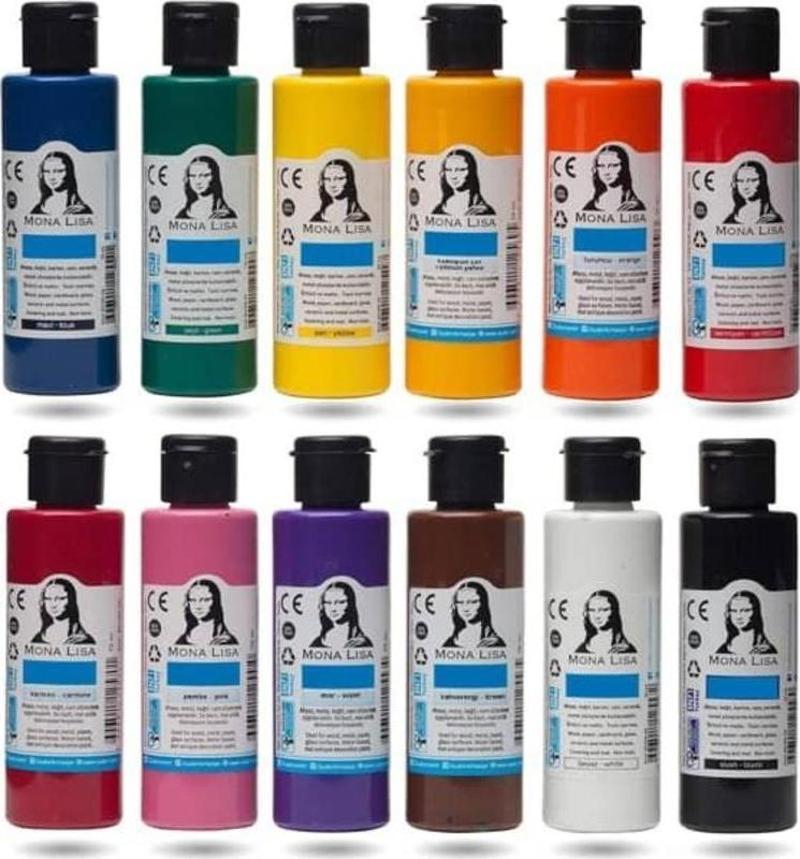 Mona Lisa Kumaş Boyası 12 Renk x 70 ml