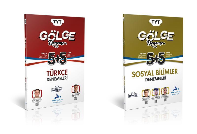 PRF Paraf Yayınları Derece Timi 2025 Tyt Türkçe + Sosyal Bilimler 5+5 Gölge Deneme Seti 2 Kitap