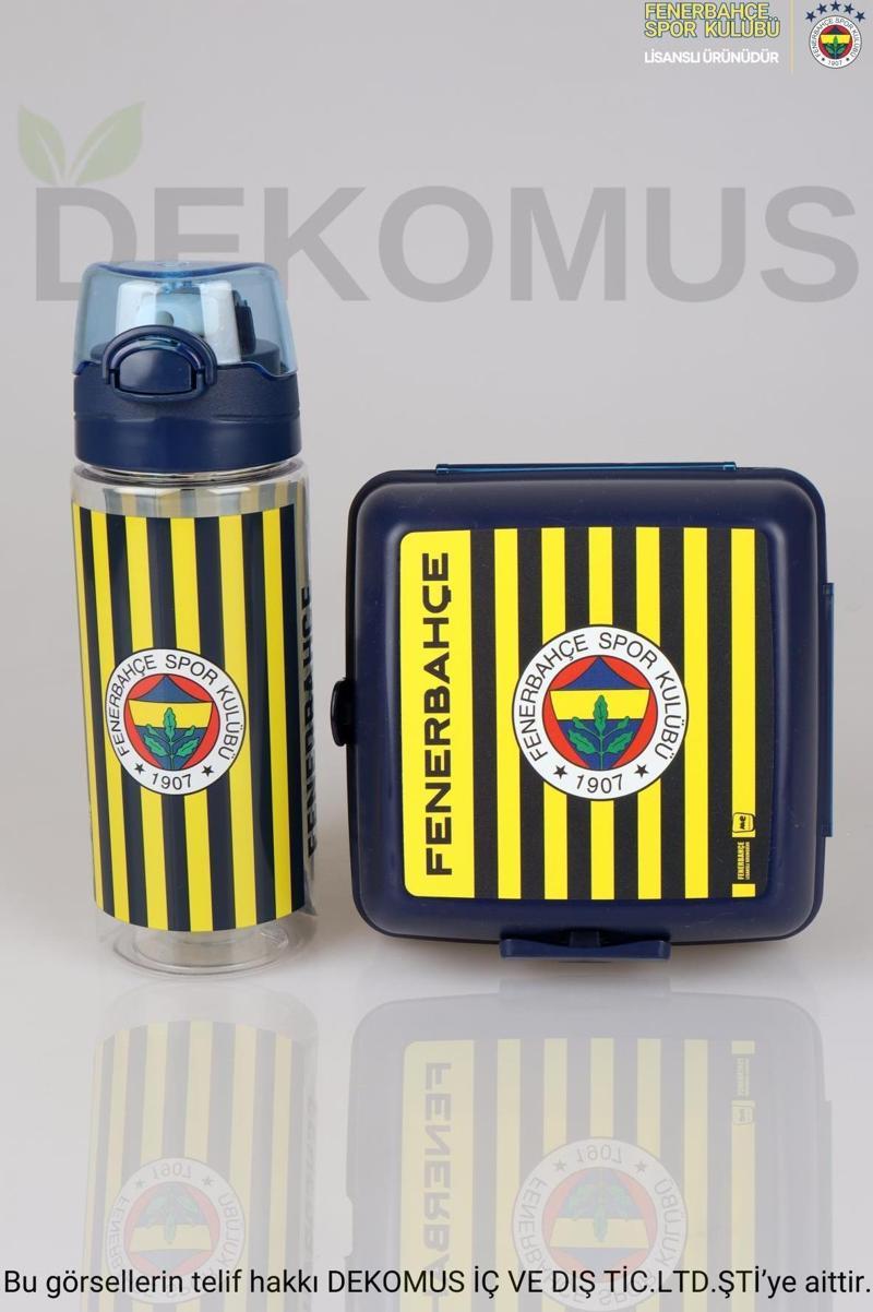 YENİ SEZON LİSANSLI FENERBAHÇE ÇUBUKLU BESLENME KABI VE 500 ML TRITAN MATARA YEMEK SETİ