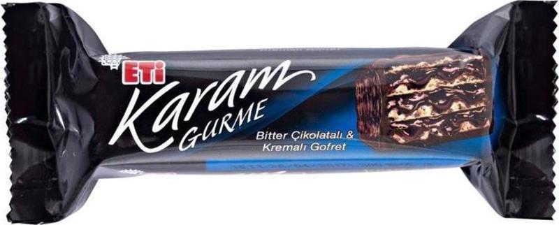 Karam Gurme Bitter Çikolatalı Gofret 50 Gr. (24'lü)