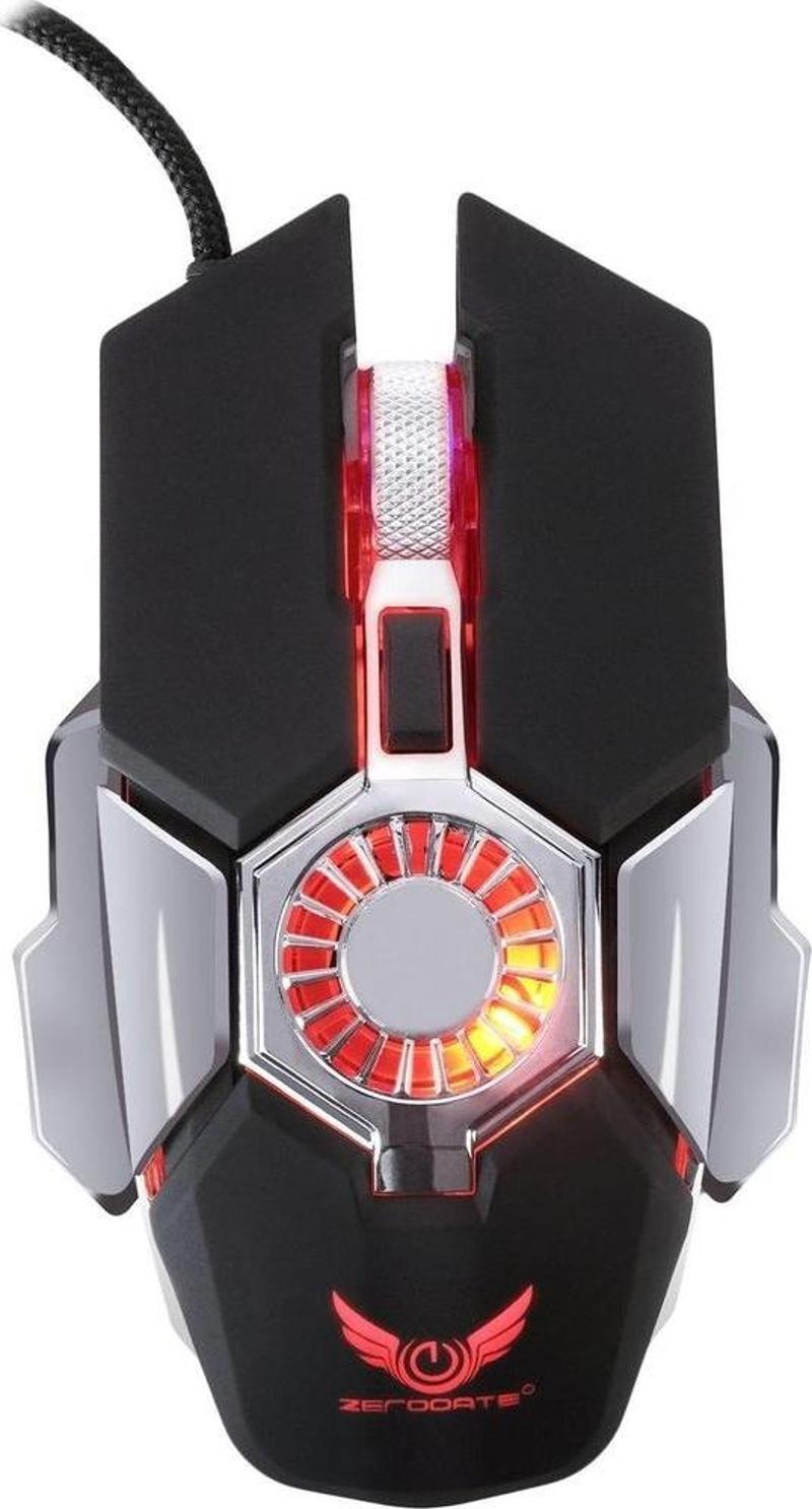 Strike 0593 RGB Kablolu Fanlı Gaming Mouse Siyah