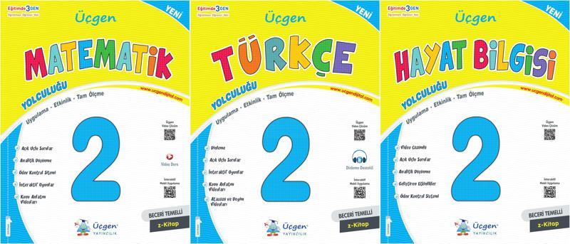 Üçgen 2025 2. Sınıf Beceri Temelli Türkçe + Matematik + Hayat Bilgisi Yolculuğu Seti 3 Kitap