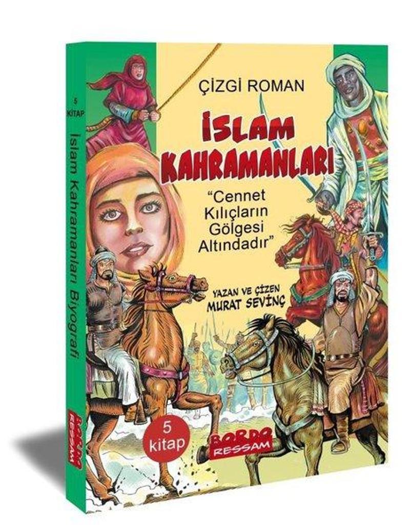 Bordo Ressam İslam Kahramanları Çizgi Roman Seti - 5 Kitap Takım - Murat Sevinç