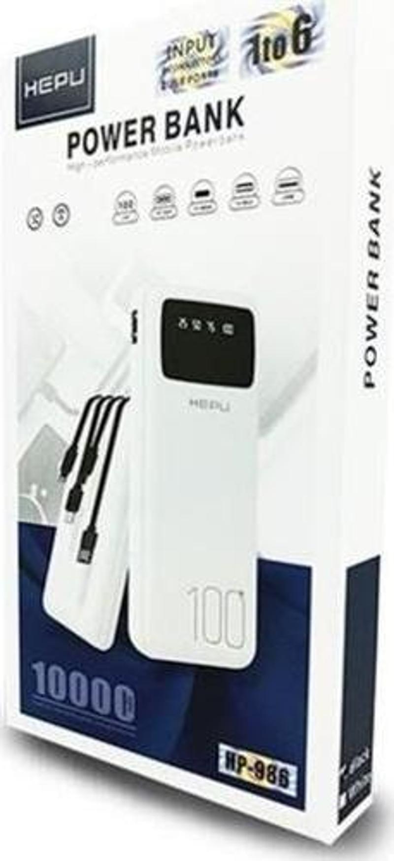 Hp-986 10000 Mah. Dijital Göstergeli 1 To 6 Powerbank