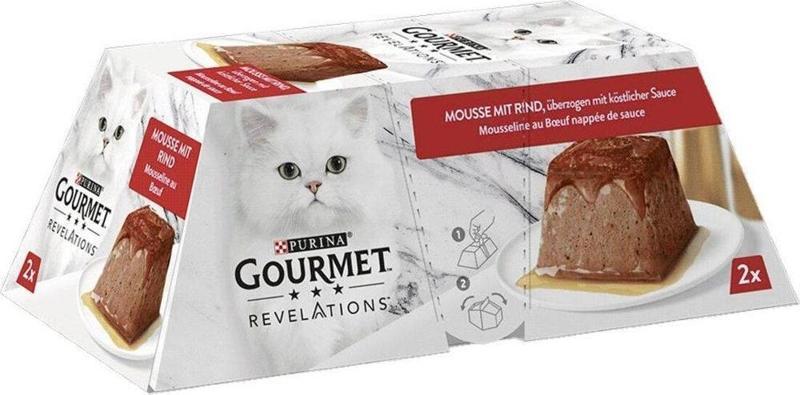 Purina Gourmet Revelations Sığır Etli Kedi Yaş Maması 2x57gr - Kedi Pastası