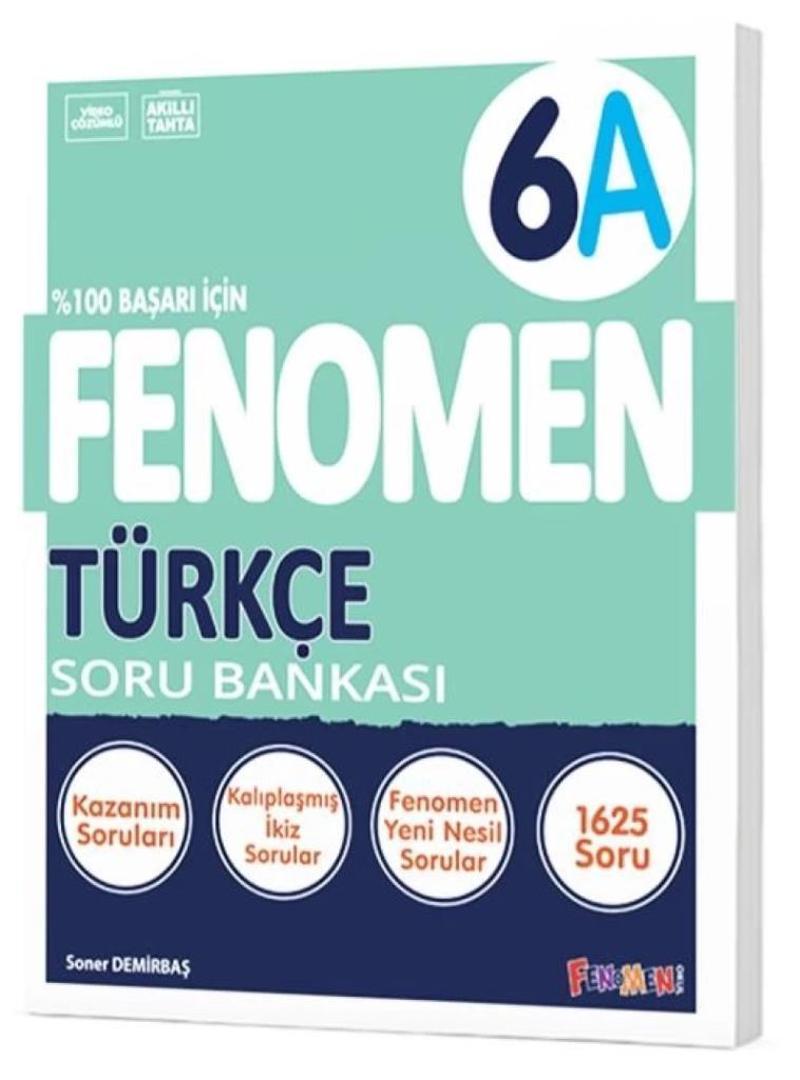 Fenomen Okul 2024 6. Sınıf Türkçe A Soru Bankası Yeni Nesile Kolay Geçiş