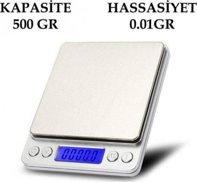 CLZ192 Dijital Hassas Terazi Tartı 500 gr./0.01 gr. I-2000 (4172)