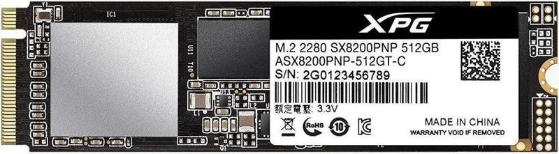 xpg 512gb SX8200 Pro 3500/2300Mb M.2 PCIe Ssd-ASX8200PNP-512GT-C