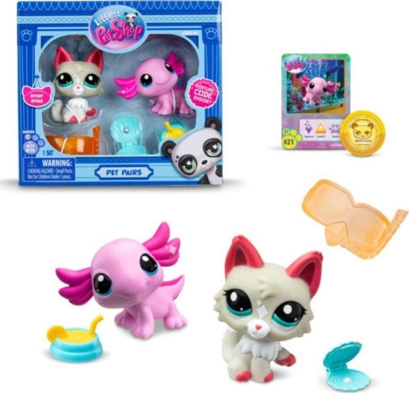 Littlest Petshop Figür Minişler 2'li Paket Hayvanlar Kedi-Aksolotl 00527 (KOLİ İTEMİ S00005264)