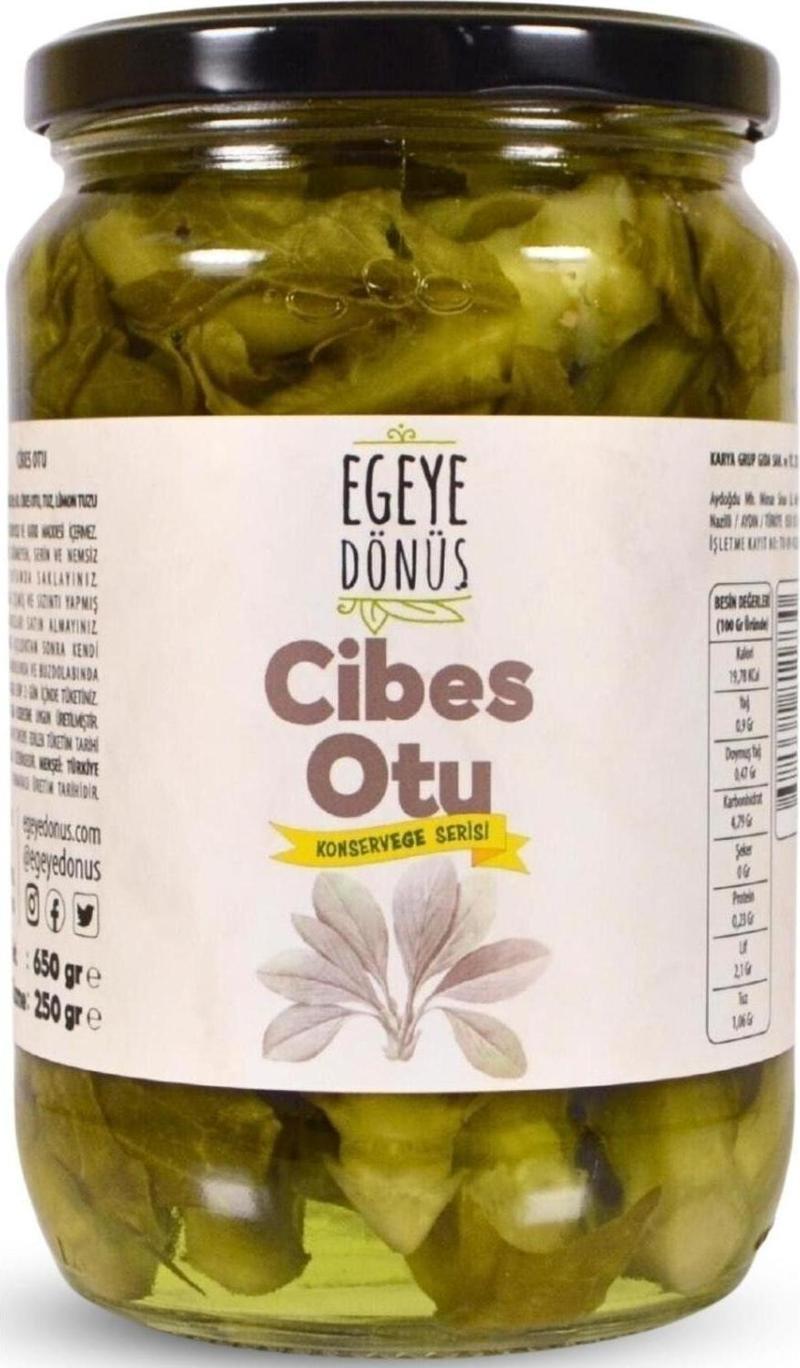 Cibes Otu Konserve - (MEZE VE SALATA İÇİN YEMEĞE HAZIR CİBEZ EGE OTLARI KAVANOZ) - 650 Gr.