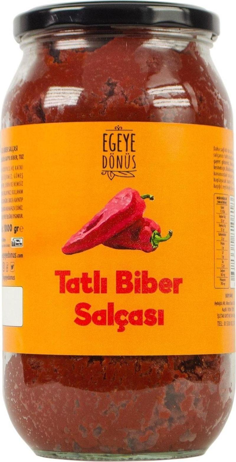 Yöresel Evyapımı Tatlı Biber Salçası Cam Kavanoz-1kg(GELENEKSEL YÖNTEMLE ÜRETİLMİŞTİR KATKIİÇERMEZ)