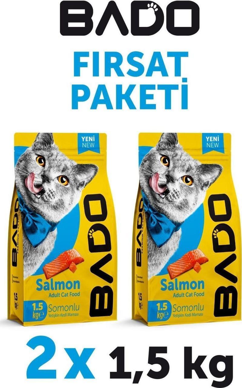 Yetişkin Kedi Maması Somonlu 1,5 Kg 2'li