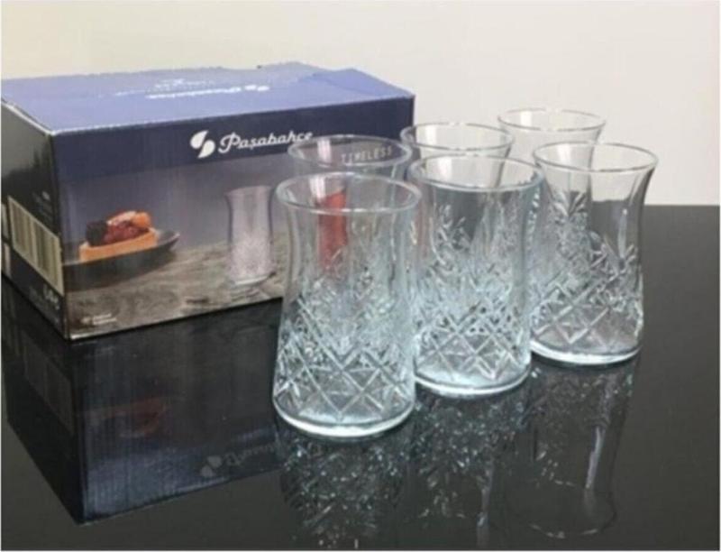 timeless kesme kristal çay bardağı - 6 lı çay bardak