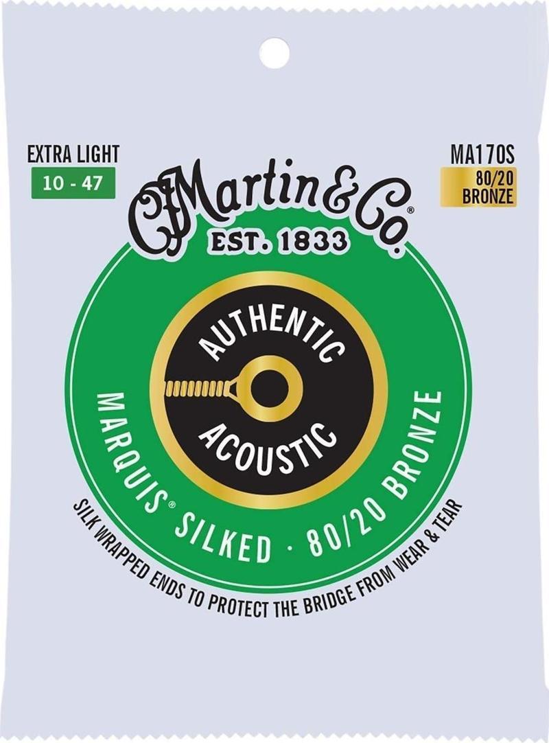 MA170S Akustik Gitar Teli 10-47 Marquis Silked 80.20 Bronze Authentic Extra Light