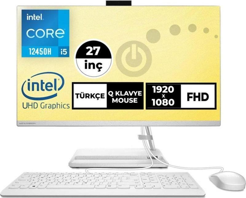 IdeaCentre 3 27IAP7 i5-12450H 16GB 1TB SSD Freedos 27" FHD All In One Bilgisayar F0GJ00GSTX 005