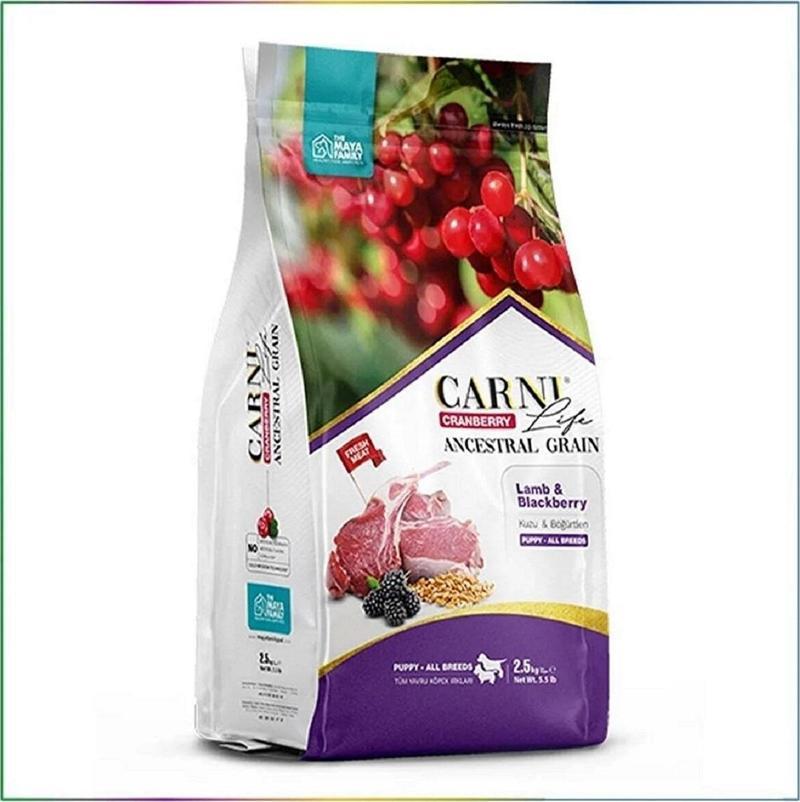 Kızılcık Kuzu Etli ve Böğürtlenli Tüm Irklar Yavru Köpek Maması 2.5 Kg