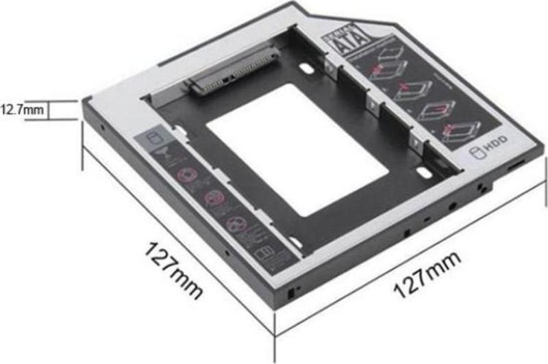 12.7 MM HDD CADDY LAPTOP DVD TO SSD KUTU SATA