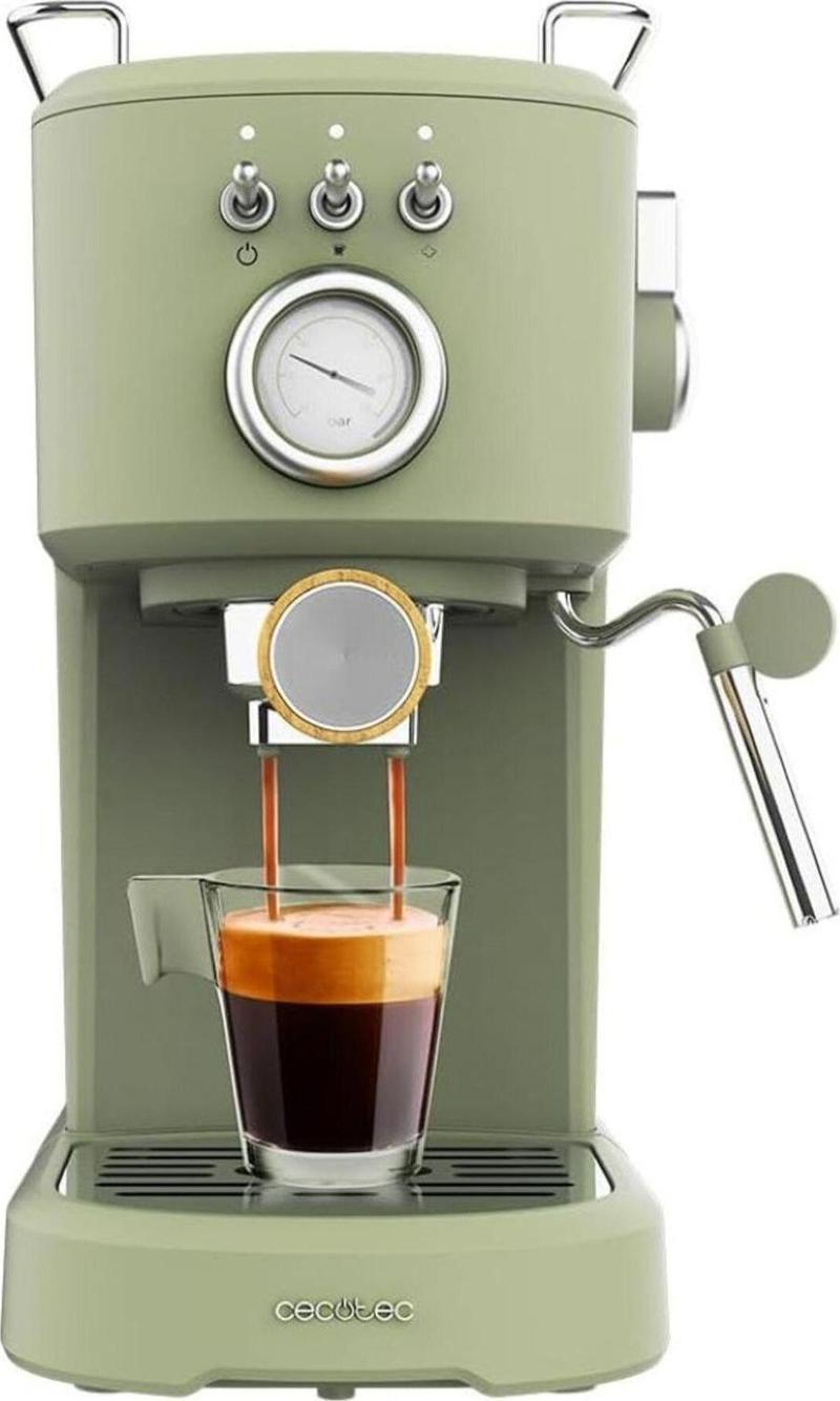 Espresso Makinesi Compact Power Espresso 20 Retro Green 1100 W