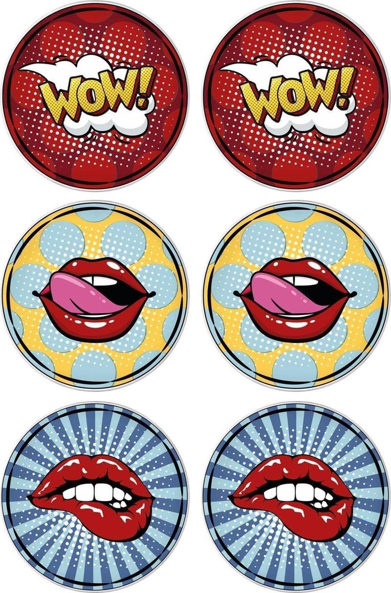 Popart Lips Pasta Tabağı 6 Lı Set 19 cm Pop050