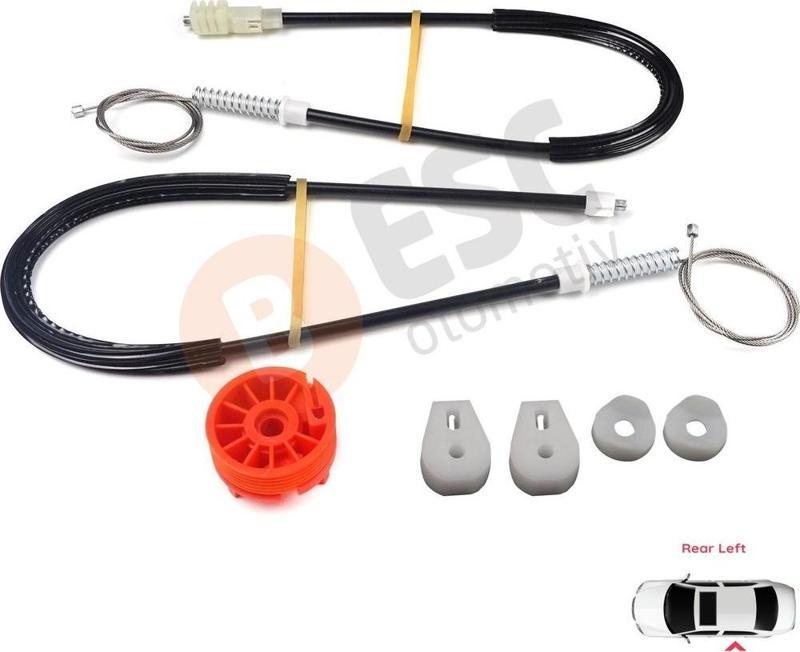 Citroen C3 Pluriel MK1 Cabrio Convertible 2003-2010 İçin Elektrikli Arka Sol Cam Kriko Tamir Seti