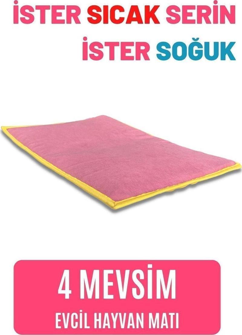 Serin (60 x 40 cm) - 4 Mevsim Kedi/ Köpek Matı, Sıcak Veya Soğuk Kullanılabilen Minder Yatak