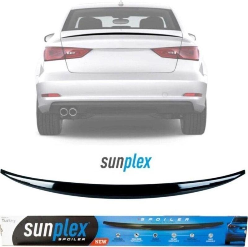 Audi A3 Sedan Bagaj Üstü Spoiler Piano Black Enjeksiyon Baskı 2013-2019 Uyumlu