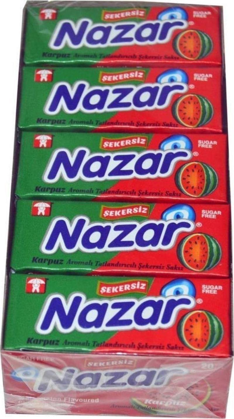 Karpuz Aromalı Şekersiz Sakız 5'li (20 Adet)