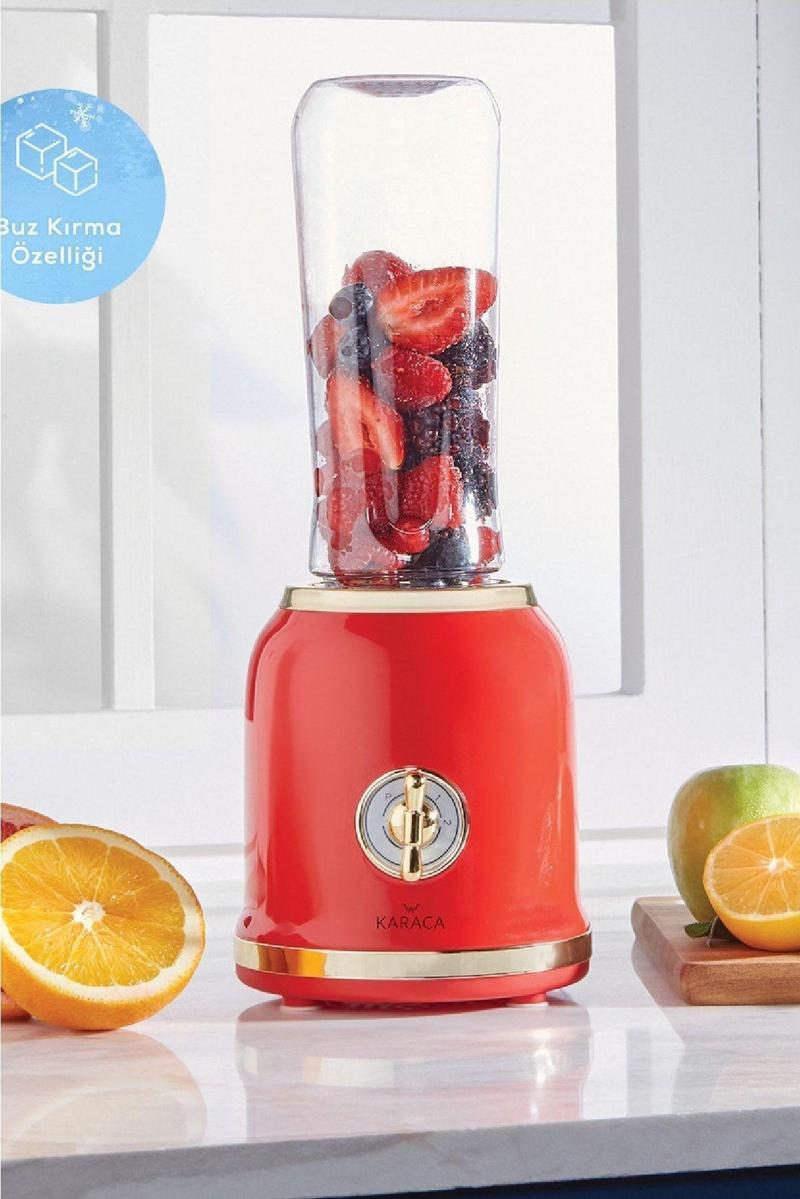 Retro Personal Kişisel Smoothie Blender Red