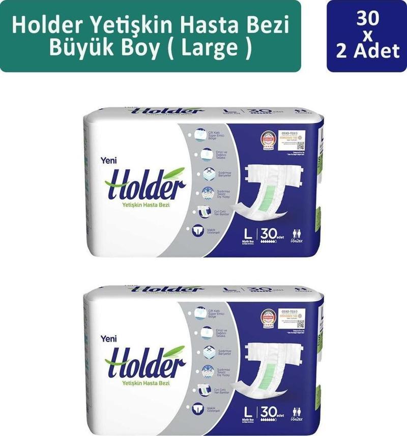  Holder Yetişkin Hasta Bezi Büyük Boy ( Large ) 30 x 2 Adet