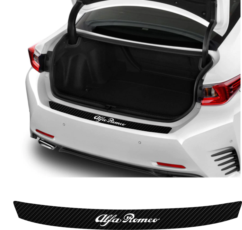 Alfa Romeo Spider İçin Uyumlu Aksesuar Oto Arka Tampon Bagaj Koruyucu Sticker 92*7 Cm