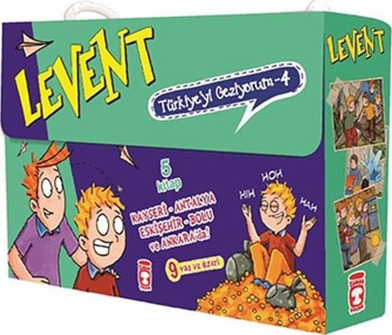 Levent Türkiyeyi Geziyorum 4 Set  - 5 Kitap Takım