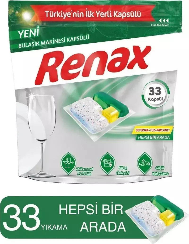 Bulaşık Makinesi Kapsülü Hepsi Bir Arada 33 Lü X 3