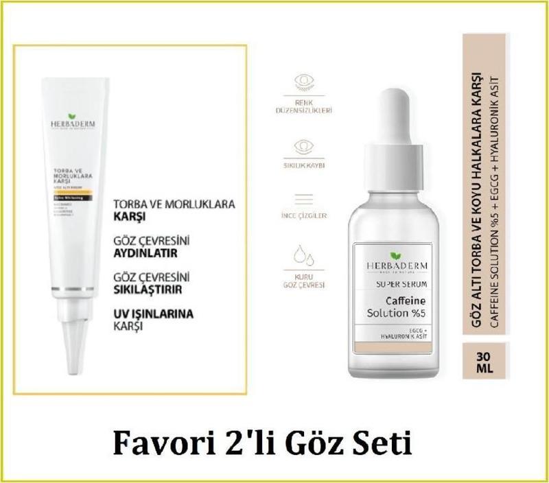 Torba Ve Morluklara Karşı Göz Altı Kremi 15 ml + Göz Çevresi Bakım Serumu 30 ml 2Li SET