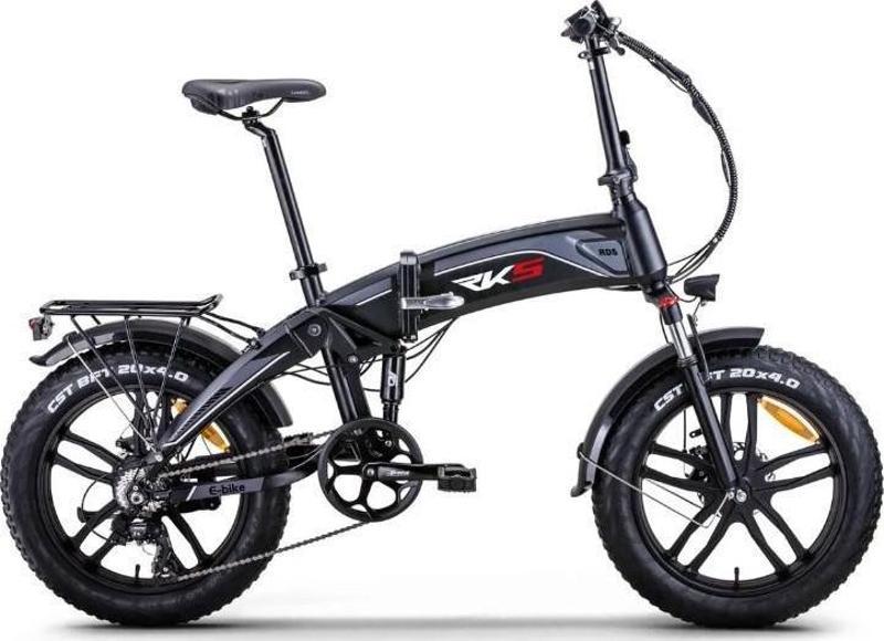 RD5 20 Jant Fat Bike Elektrikli Katlanabilir Bisiklet 250 Watt 36 Volt 10 Amper Siyah