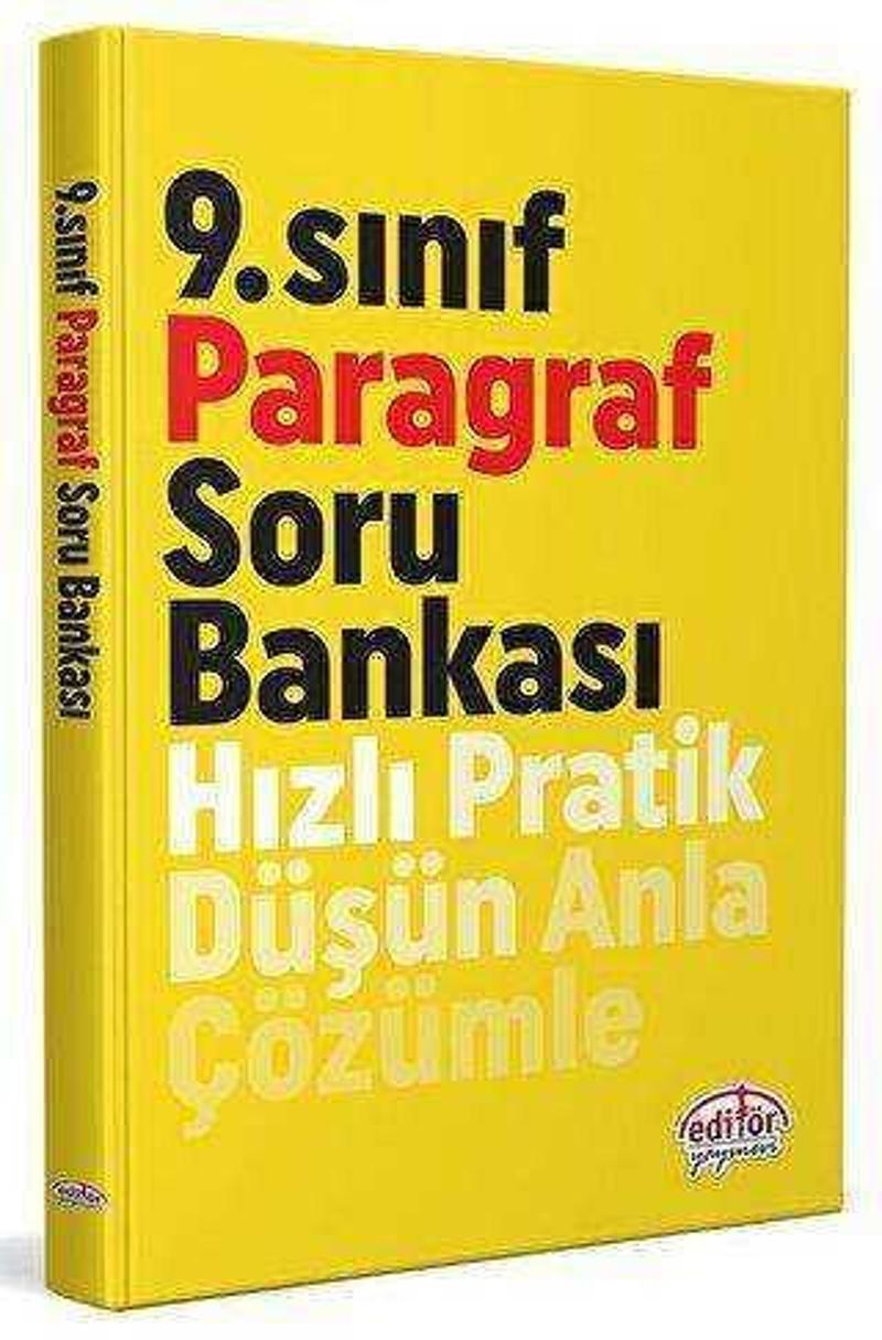 9.SINIF PARAGRAF SORU BANKASI HIZLI PRATİK - EDİTÖR