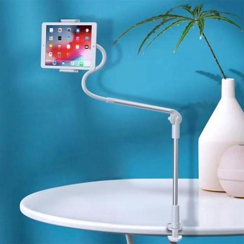 Klipsli Ayarlanabilir 360 Döner Masa Dolap Yatak Kenarı Tablet Tutucu Tablet Stand Telefon Tutucu