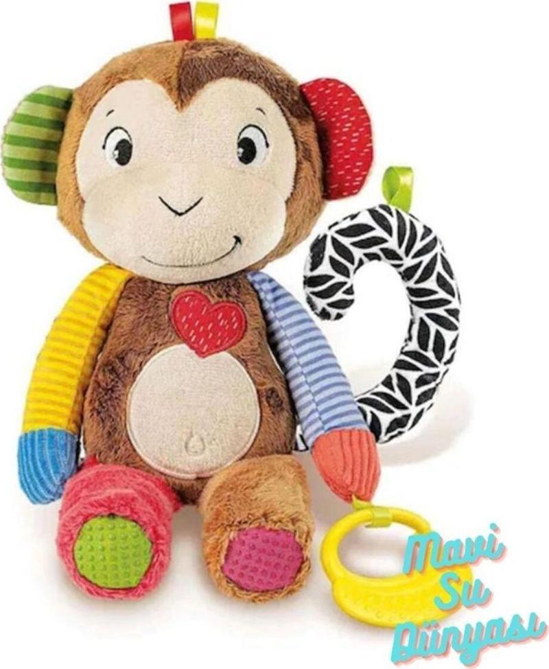 Peluş Minik Sevimli Maymun-3 Etkileşim Modu İlk Keşifler Müzik Çalan Uykulu