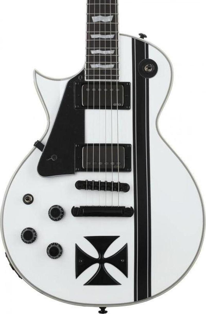 James Hetfield Signature Iron Cross Snow White Solak Elektro Gitar