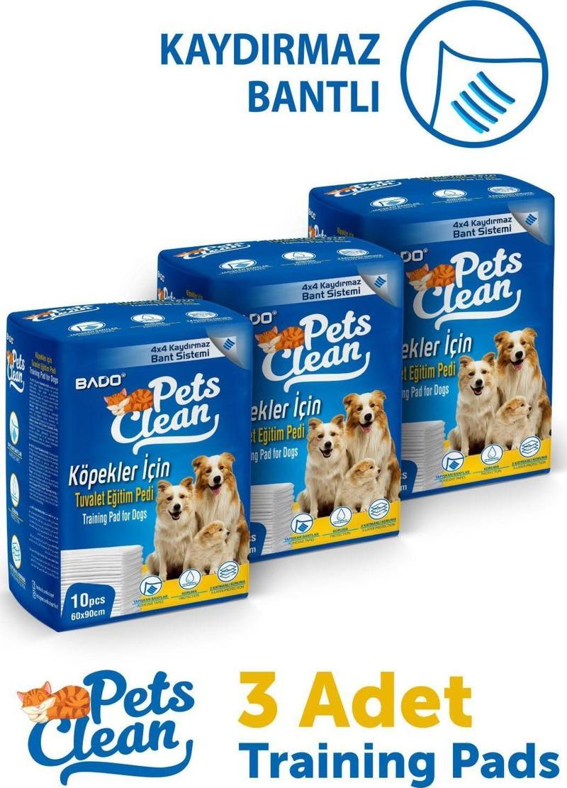 Pets Clean Eğitim(Çiş) Pedi 10lu 60*90Cm*3'lü Paket