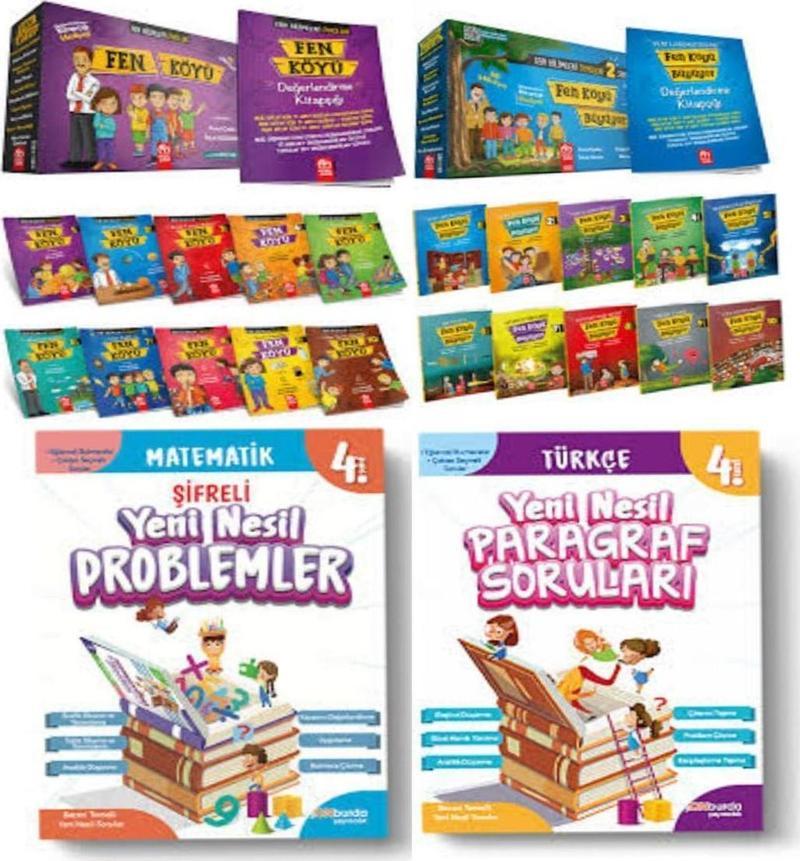 4. Sınıf Fen Bilimleri Öyküleri 1.Seri Fen Köyü Ve 2.Seri Fen Köyü Büyüyor Ve Yeni Nesil Paragraf+ Matematik Soruları